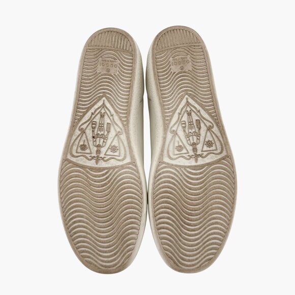 Gucci Ace GG Interlock Logo Low Top Sneakers White Leather Size 39 US 9 Women - Picture 12 of 14